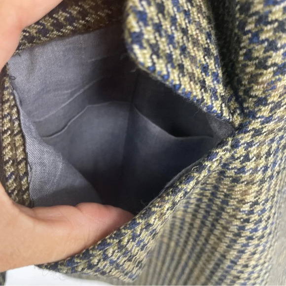 Vintage  Brooks Brothers Union Made USA houndstooth wool sport coat 44 - Picture 8 of 9